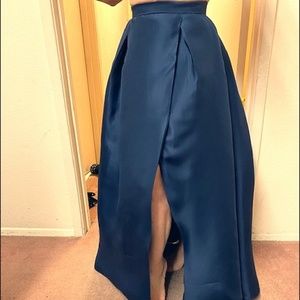 Monique Lhuillier Navy Princess Cut Ballroom Skirt